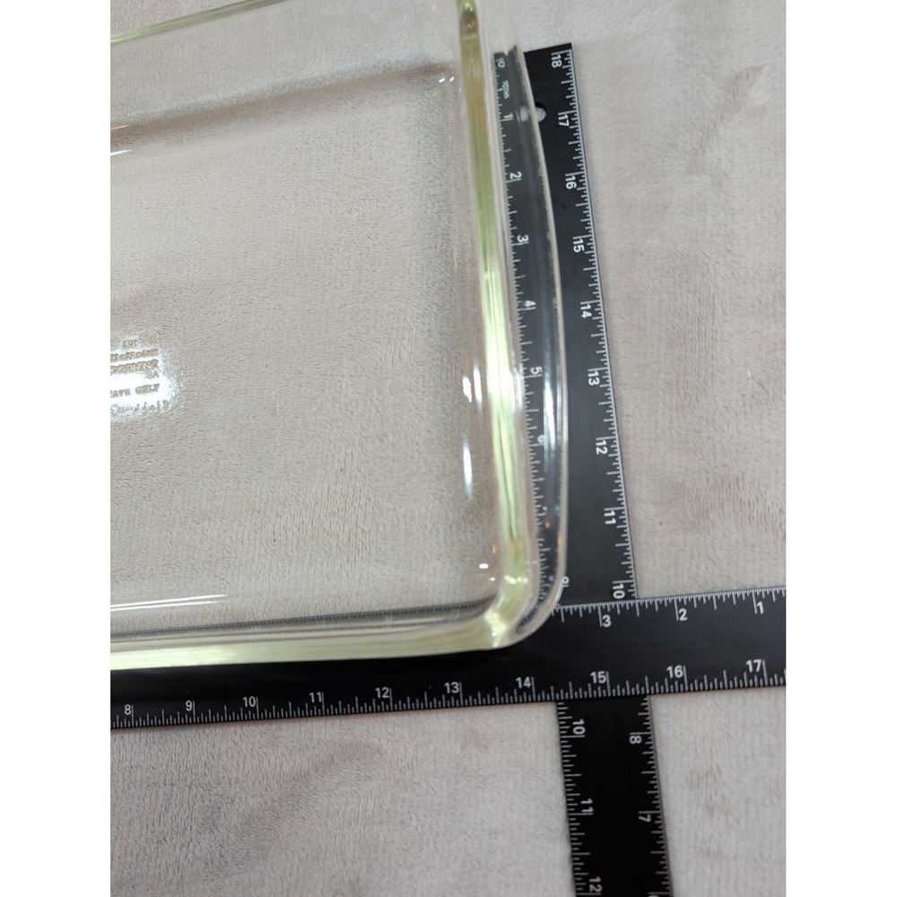 Pyrex 232 Clear Glass Rectangular Baking Dish 2 Quart Roaster Pan 13x8x2 USA - Picture 4 of 6